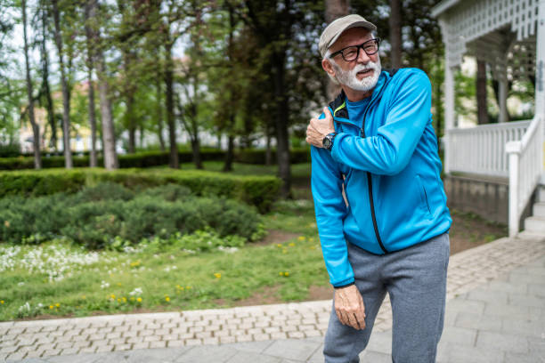 istock Senior men with shoulder pain 1493145271