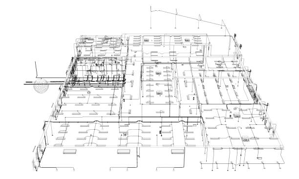 istock 3D illustration of building piping 1493150404