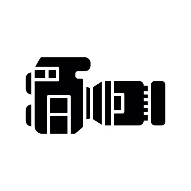 Vector illustration of Dslr Camera Icon