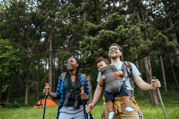 istock Family with toddler hiking 1493158076
