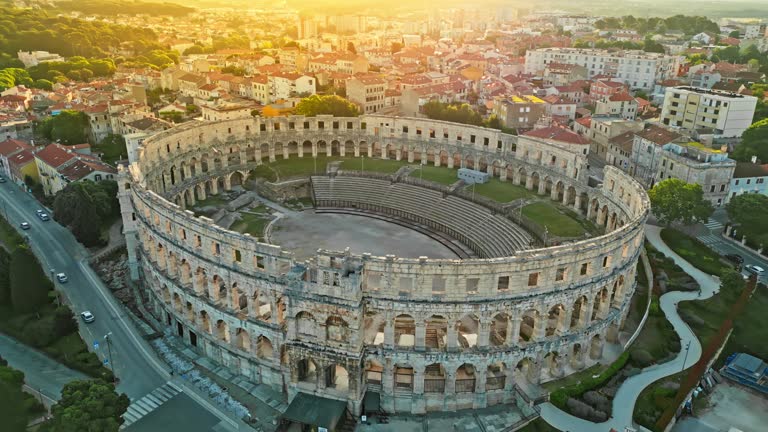 AERIAL Amphitheater in Pula