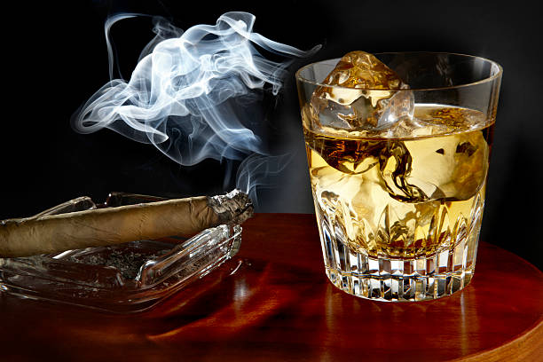 istock Glass of whisky and cigar 149316084
