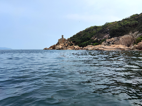 Fa Peng rock formation in Cheung Chau, a small island 10 km southwest off Hong Kong Island.