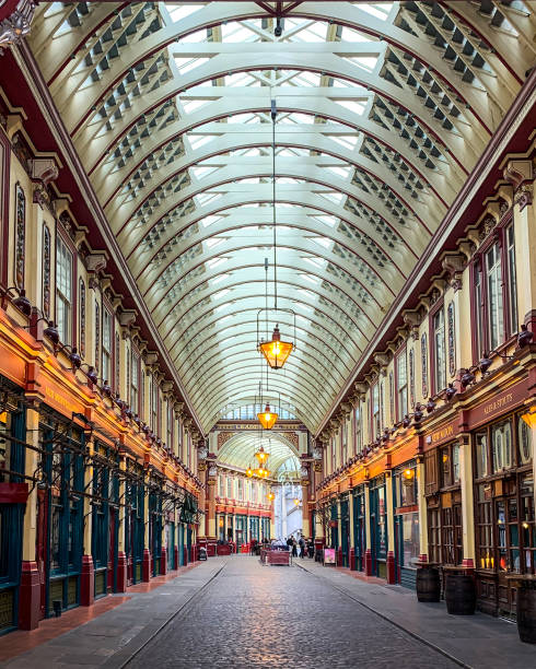 Inside Leadenhall covered market in London, UK