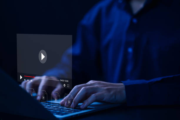 istock digital multimedia player Viewing live streams online on virtual monitors. 1493183015