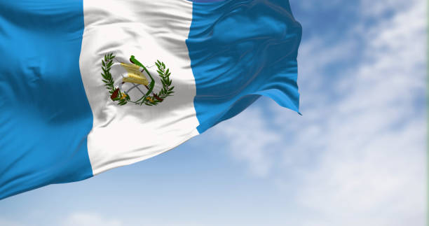 istock Guatemala national flag waving in the wind 1493198074