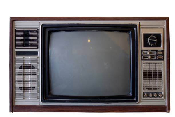 istock Vintage classic television - old TV isolatede on white background,retro technology, clipping path include 1493199218