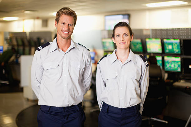 Security personnel in control room  security guard stock pictures, royalty-free photos & images