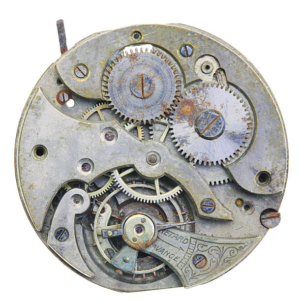 istock Close-up of a vintage rusty clock 149320246