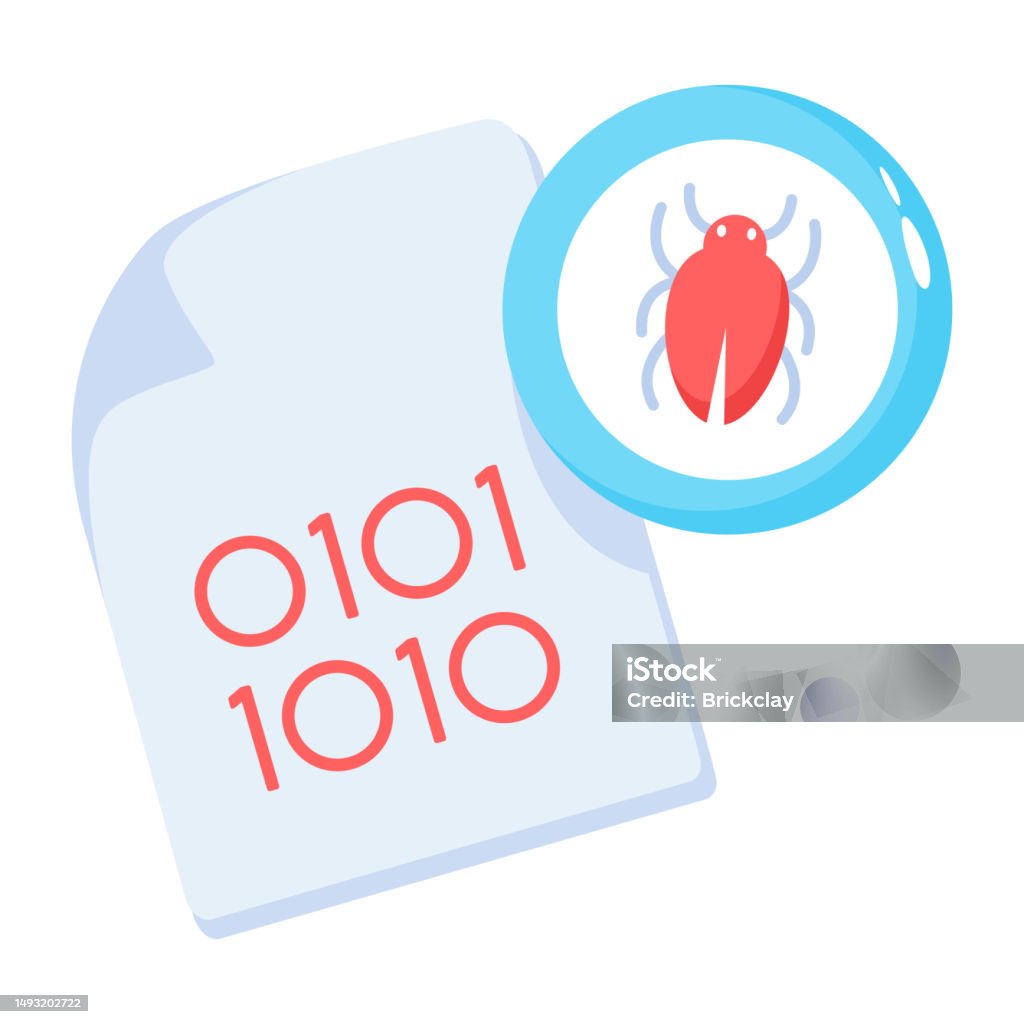 Coding Bug Stock Illustration - Download Image Now - Binary Code ...