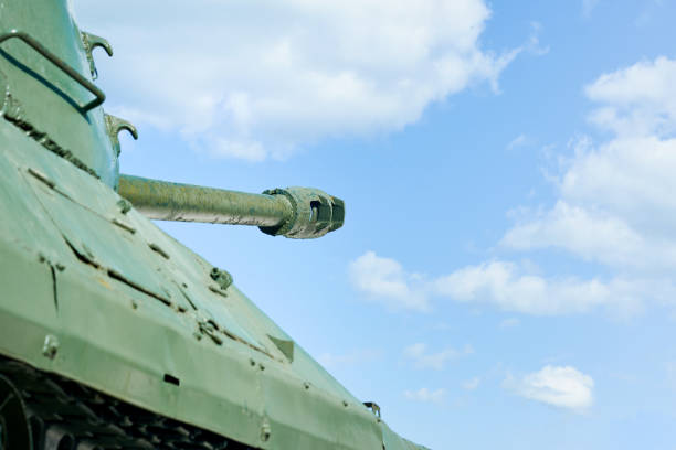 istock MOGILEV, BELARUS MAY 21 2023 Old cannon from the Second World War aimed at the sky Monument to old weapons close-up Symbol of the end of the war Old military weapons Equipment of country armed forces 1493208542