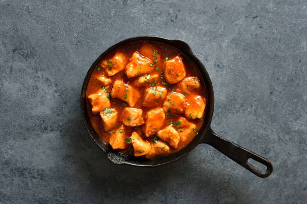 istock Sweet and spicy chicken meat with sauce 1493212712