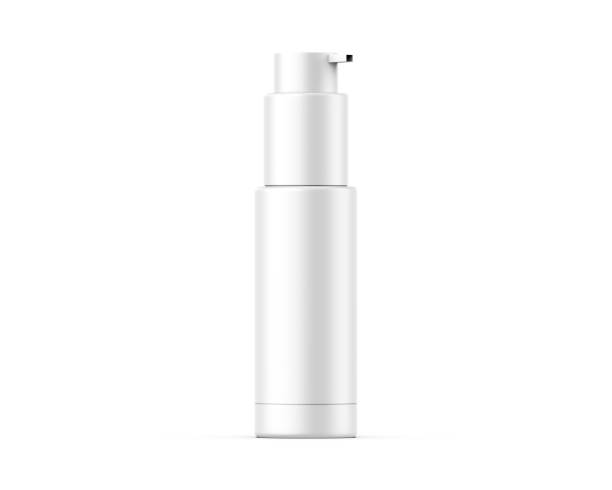 istock Blank Plastic Cosmetic Round Shape Lotion Bottle For Branding, 3d render Illustration 1493218950