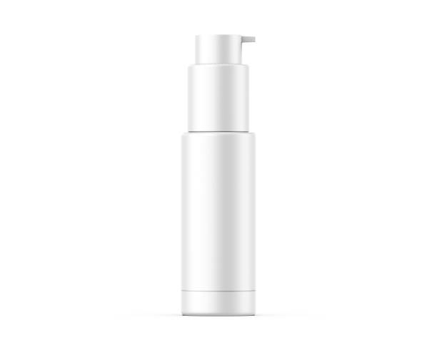 istock Blank Plastic Cosmetic Round Shape Lotion Bottle For Branding, 3d render Illustration 1493218958