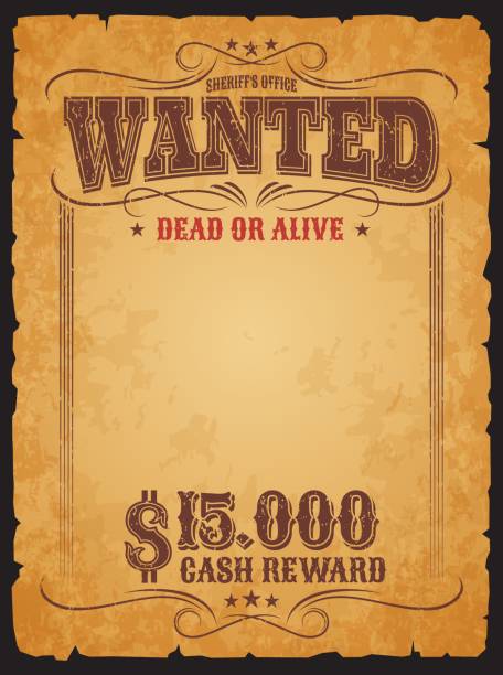 istock Western wanted dead or alive banner with reward 1493221894