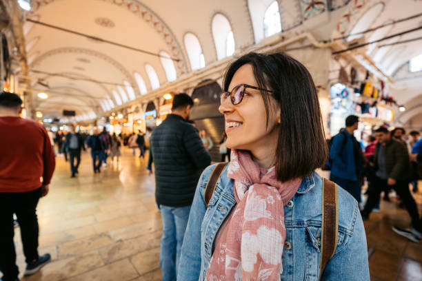 istock Young Woman Walking Through Grand Bazaar In Istanbul 1493224400