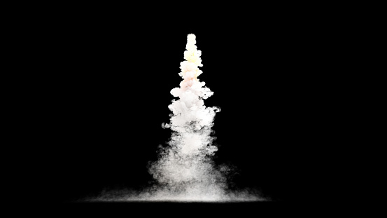 Rocket Launch smoke. The background can be remove with a blending mode like screen.