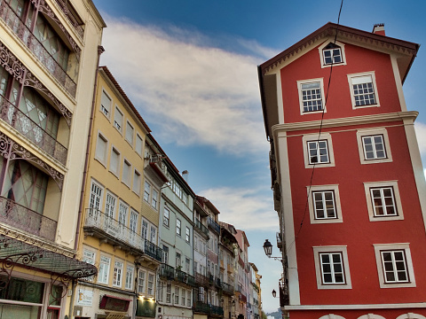 Edificios en Rua do Corpo do Deus, Coimbra, Portugal. photo