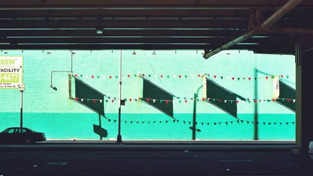 istock Colorful green wall in Brooklyn 1493240644