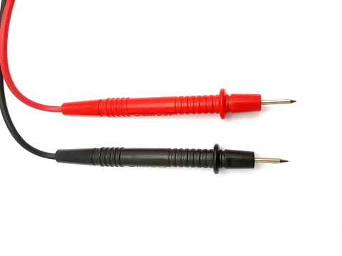 Multimeter probe, on a white or isolated background