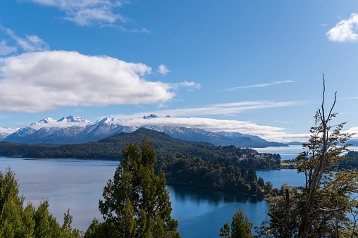 Beautiful views of the lakes and mountains, tourist circuits and surroundings of San Carlos de Bariloche, Patagonia, Argentina.