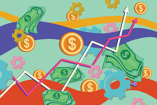 Money finance growth chart graph