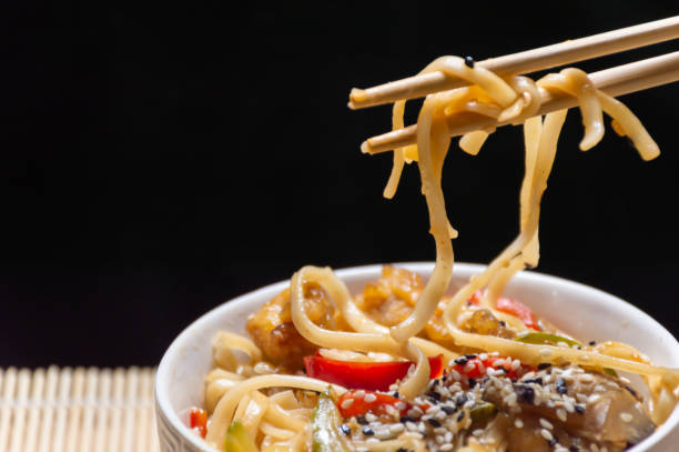 istock Chinese noodles are kept with bamboo sticks 1493266685
