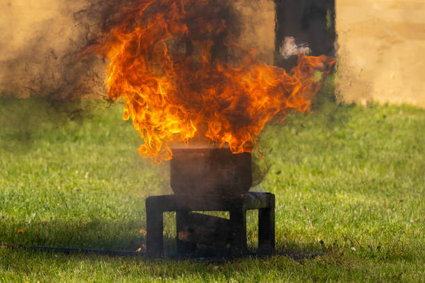 demonstration, kitchen fire, firefighting day