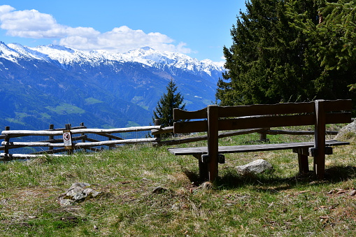 Schöne Landschaft am Meraner Höhenweg in Südtirol