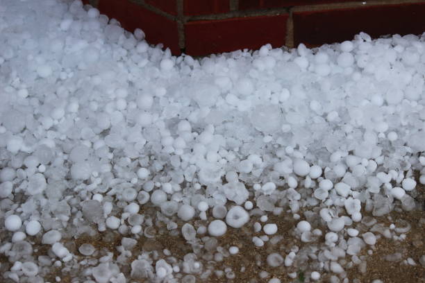 istock Hail stones after a major hail storm 1493278630