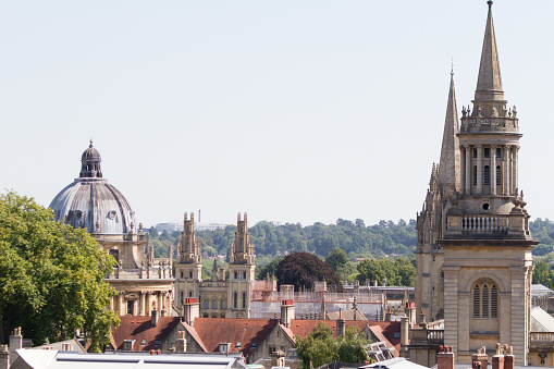 Oxford University from above, Oxford UK