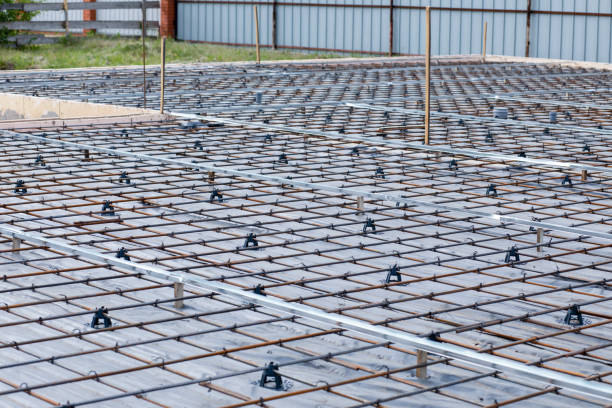 istock Fittings standing on clamps connected to mesh. 1493283542