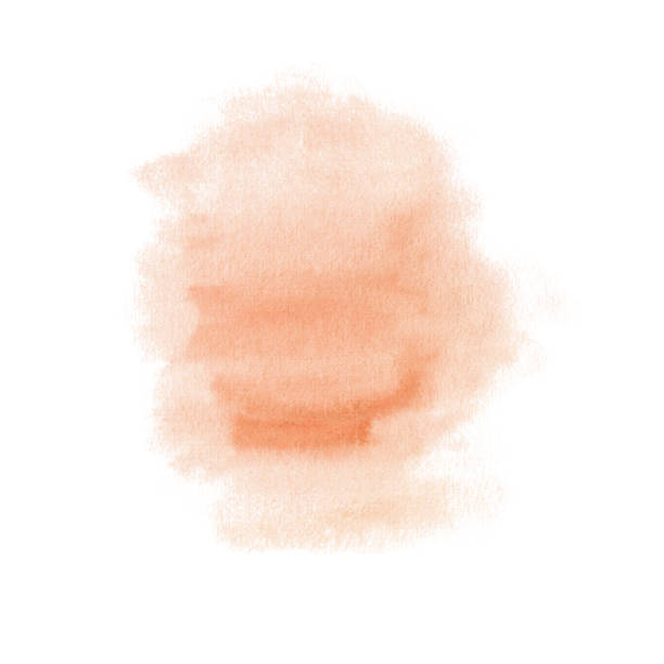 istock Orange watercolor splash. Hand drawn illustration isolated on white background. Abstract texture, banner for text, decoration element. 1493284020