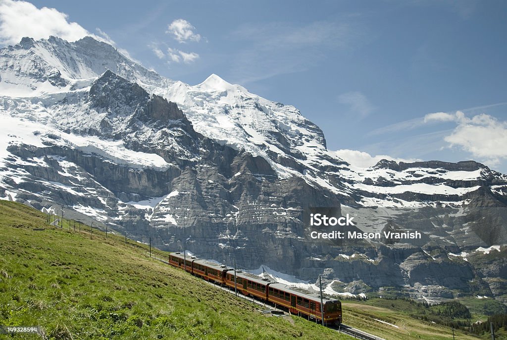 Cog Railway Train in der Schweiz - Lizenzfrei Kleine Scheidegg Stock-Foto