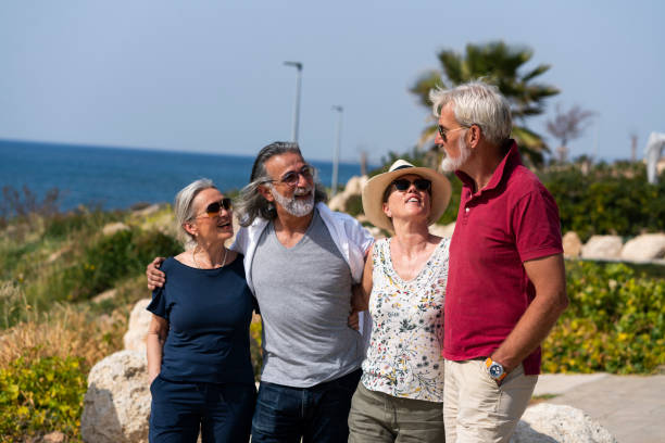 istock Mature friends on vacation 1493295823