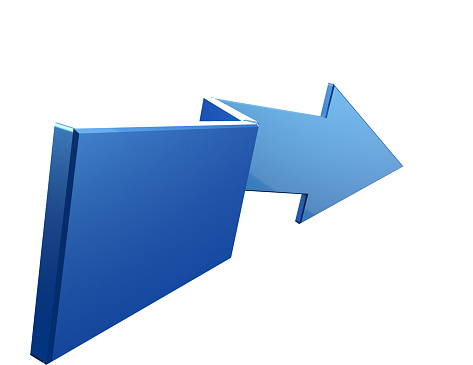 3d Blue arrow symbol