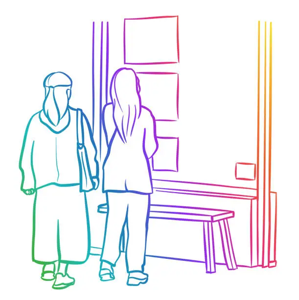 Vector illustration of Restaurant Menus Rainbow