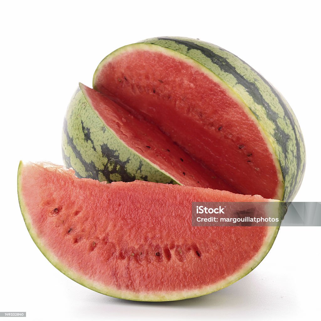 isolated watermelon Cross Section Stock Photo