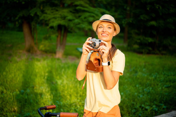 istock Young woman is relaxing in nature 1493329359