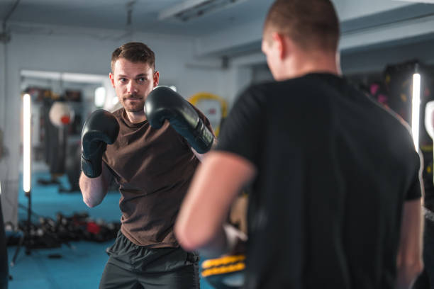 istock Caucasian Males At Boxing Practice 1493329660
