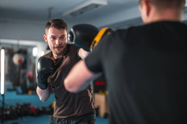 istock Caucasian Males At Boxing Practice 1493329666