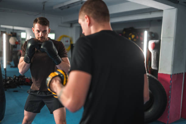 istock Caucasian Male Boxer Working Hard 1493329672