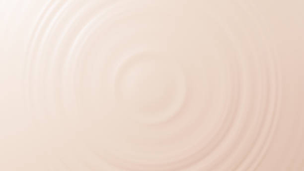 3D Illustration.Beige liquid ripples. Background material. (overhead) (landscape)
