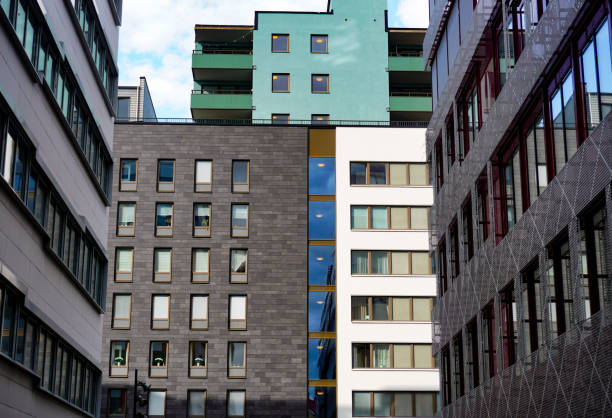 Low angle view of buildings in city