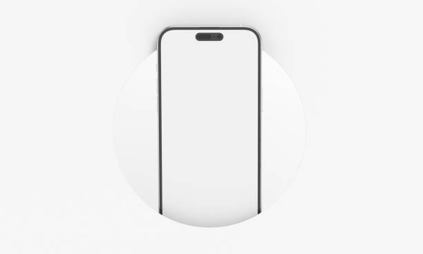 istock Illustration 3d render of isometric rectangles simulating a telephone in a 3d space with blank spaces. From different perspectives and views to help rock up for applications. 1493335497
