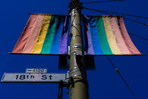 istock 18th Street sign and rainbows 1493344507
