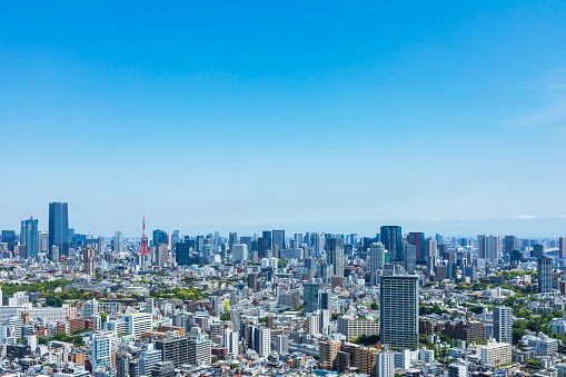 Vista de Tokio desde un salón de gran altura photo