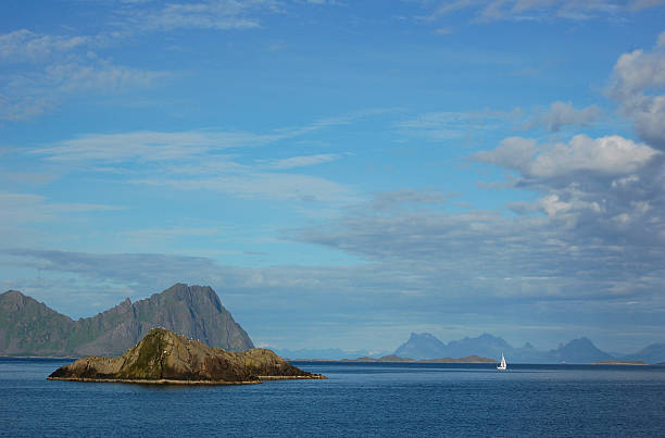 Coastline of Lofoten, Norway stock photo