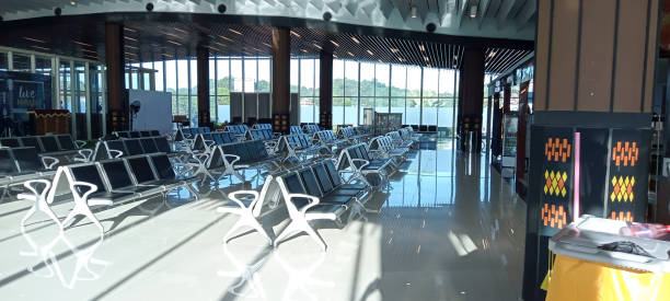 Very nice and clean international airport facilities, view taken early in the morning