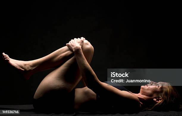 Yoga Class Stock Photo - Download Image Now - Lying Down, Mature Women, Profile View